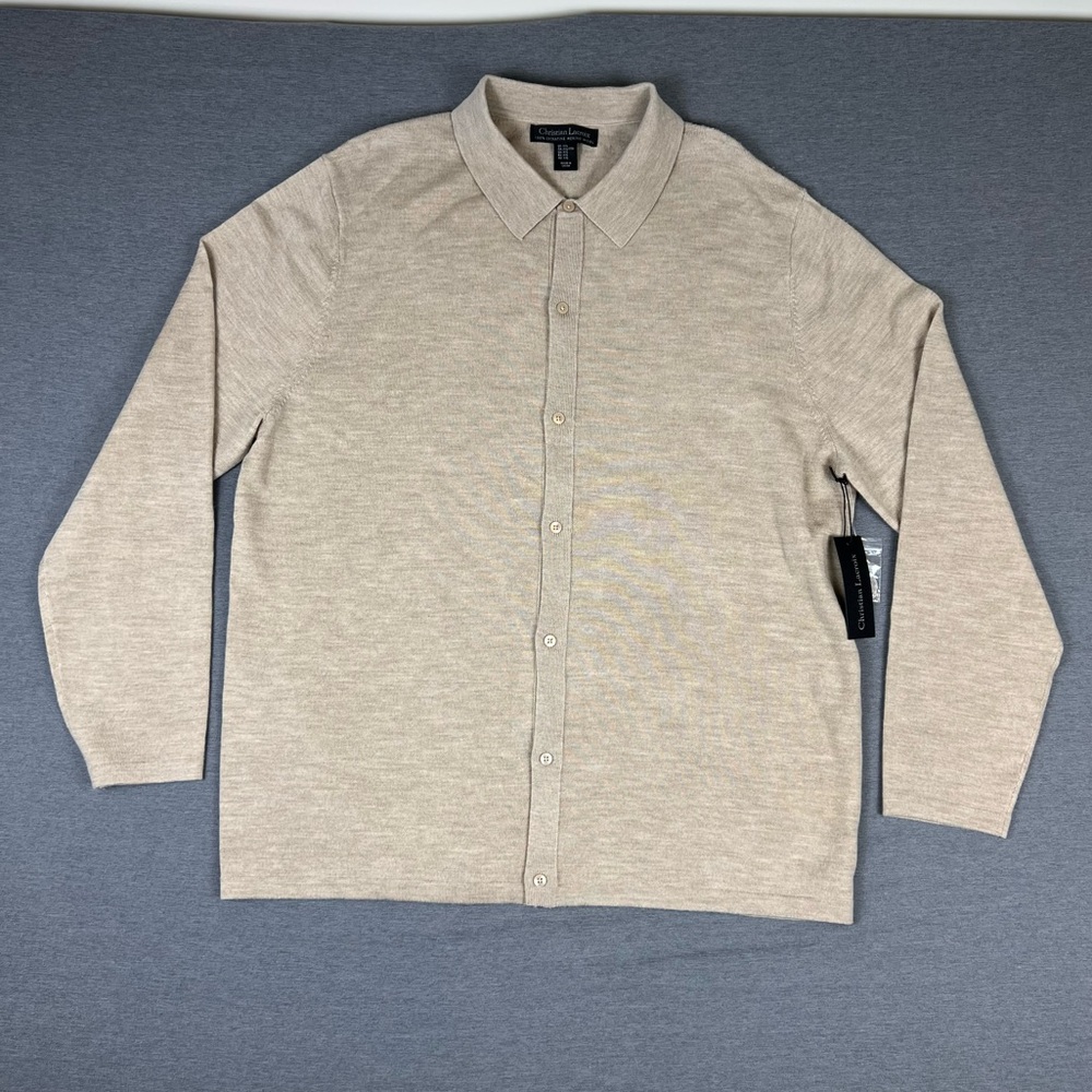 Christian Lacroix Light Beige Merino Wool Cardigan
